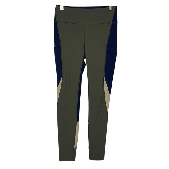 Outdoor Voices Leggings Women’s Small Tea Tree/Dark Sky/Wheat Zoom 7/8 - Picture 1 of 4